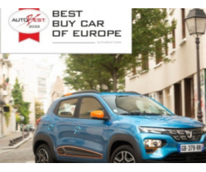 Dacia Spring este “The Best Buy Car of Europe 2022”